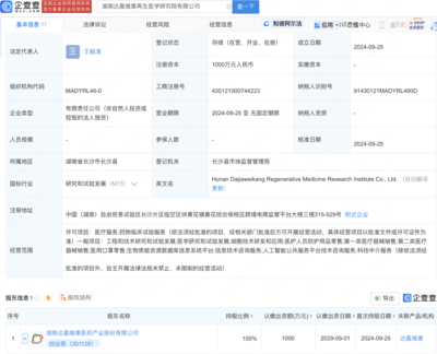 達嘉維康成立再生醫學研究院公司，借力生物質能資源數據庫信息系統開啟新征程